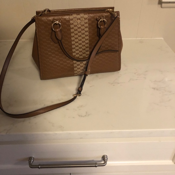 Beautiful Michael Kors Marilyn Logo Medium Satchel in Chestnut - Picture 3 of 9